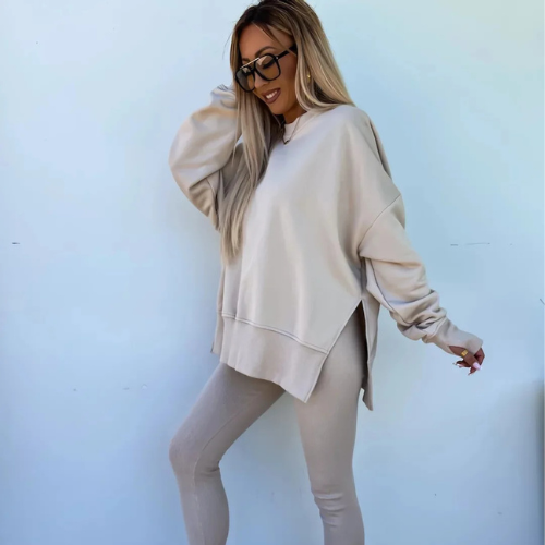 Glamsta - Casual Long Sleeve Sweatshirt and Pants Set - Glamsta™