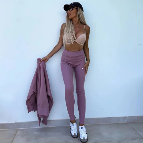 Glamsta - Casual Long Sleeve Sweatshirt and Pants Set - Glamsta™