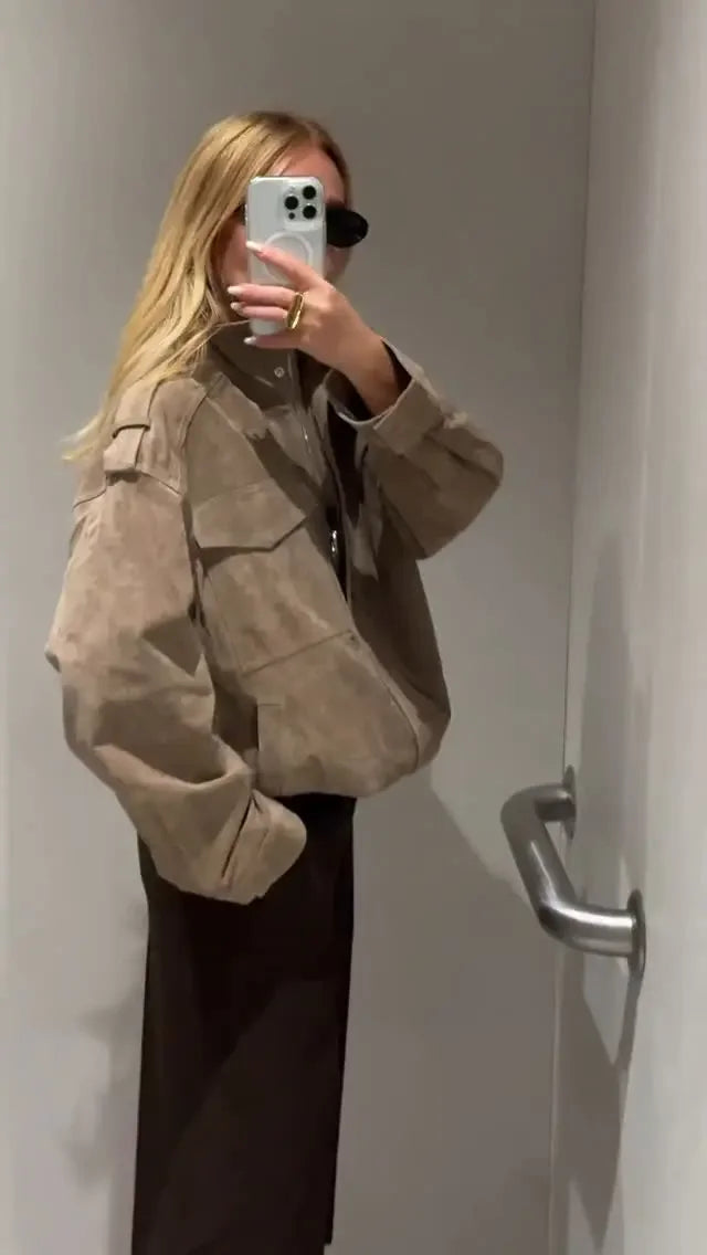 Glamsta - Chic Short Suede Jack - Glamsta™