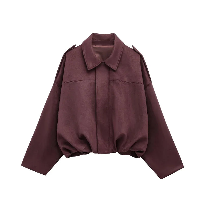 Glamsta - Suede Bomber Jack Oversized - Glamsta™