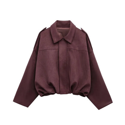 Glamsta - Suede Bomber Jack Oversized - Glamsta™