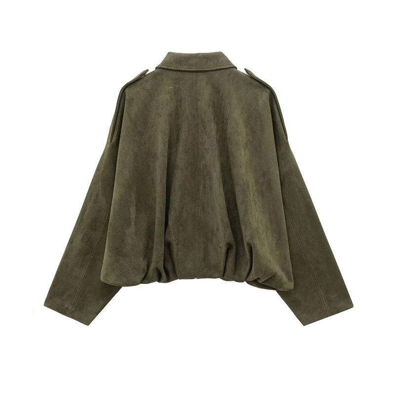 Glamsta - Suede Bomber Jack Oversized - Glamsta™