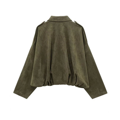 Glamsta - Suede Bomber Jack Oversized - Glamsta™