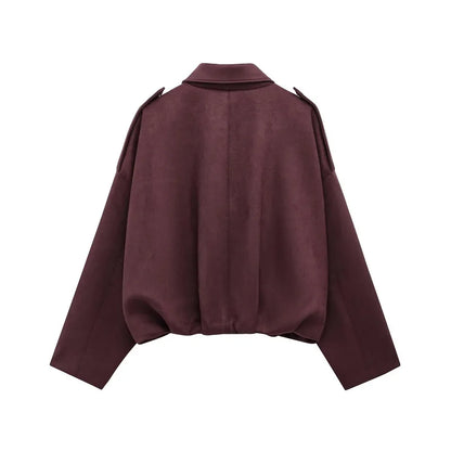 Glamsta - Suede Bomber Jack Oversized - Glamsta™