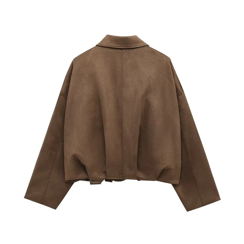 Glamsta - Suede Bomber Jack Oversized - Glamsta™