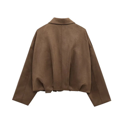 Glamsta - Suede Bomber Jack Oversized - Glamsta™