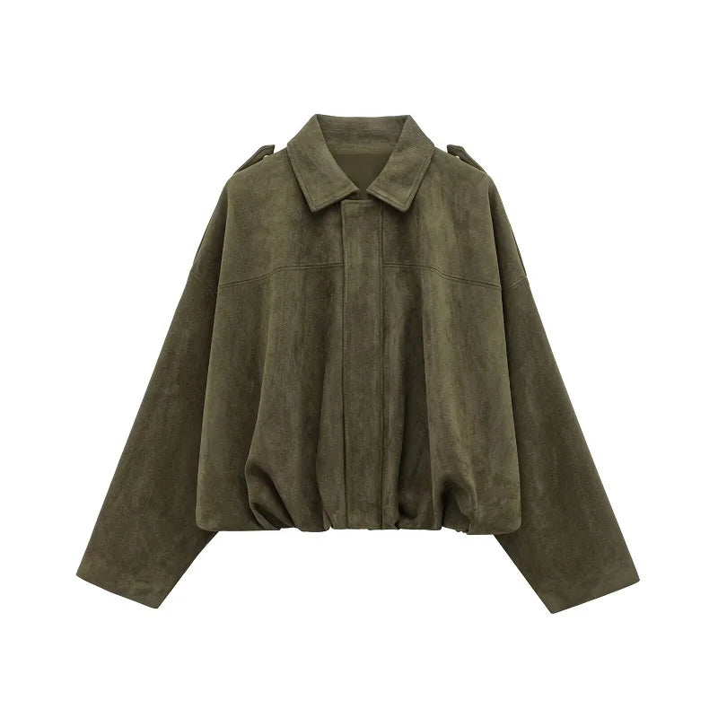 Glamsta - Suede Bomber Jack Oversized - Glamsta™