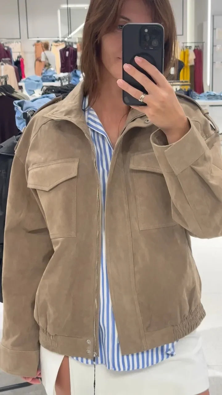 Glamsta - Chic Short Suede Jack - Glamsta™