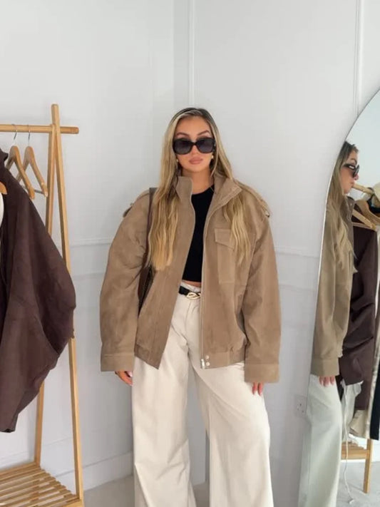 Glamsta - Chic Short Suede Jack - Glamsta™